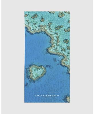 Remy Gerega - Great Barrier Reef Quick Dry Beach Towel - Home (Blue) Great Barrier Reef Quick Dry Beach Towel