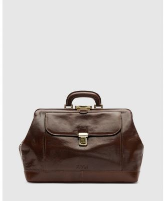 Republic of Florence - Panacea Choc Leather Doctor Bag - Handbags (Brown) Panacea Choc Leather Doctor Bag