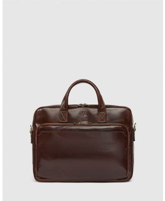 Republic of Florence - Pretoria Brown Leather Laptop Briefcase - Bags (Brown) Pretoria Brown Leather Laptop Briefcase