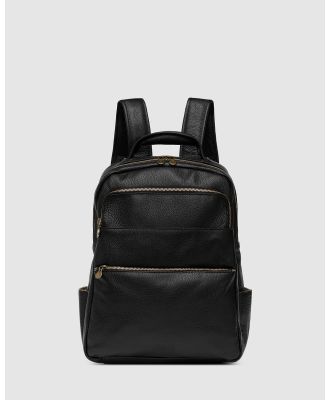 Republic of Florence - The Bexley Black Laptop Backpack - Backpacks (Black) The Bexley Black Laptop Backpack