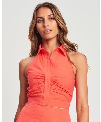 Reux - Charming Crop Top - Cropped tops (Coral) Charming Crop Top