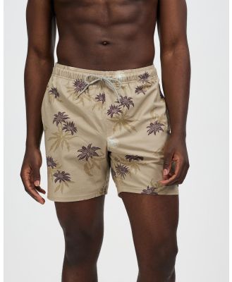 Rip Curl - Sun Razed Floral Volley Shorts - Swimwear (Taupe) Sun Razed Floral Volley Shorts