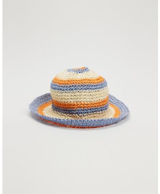 Rip Curl - Sun Stripe Crochet Hat   Teens - Hats (Multico) Sun Stripe Crochet Hat - Teens