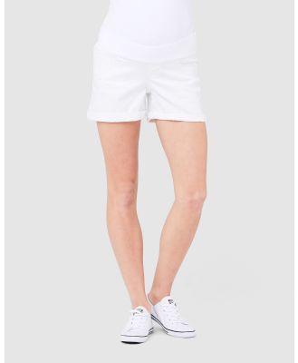 Ripe Maternity - Baxter Boyfriend Shorts - Denim (White) Baxter Boyfriend Shorts