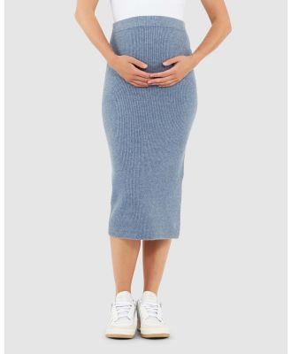 Ripe Maternity - Dani Knit Skirt - Skirts (Blue) Dani Knit Skirt