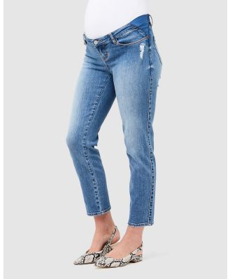 Ripe Maternity - Dylan Distressed Jeans - Jeans (Blue) Dylan Distressed Jeans