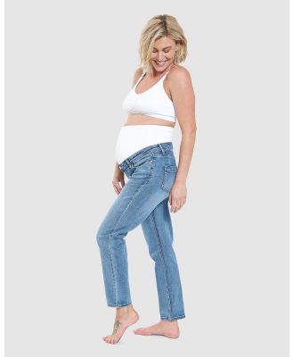Ripe Maternity - Hunter Over Bump Crop Jean - Relaxed Jeans (Vintage Wash) Hunter Over Bump Crop Jean