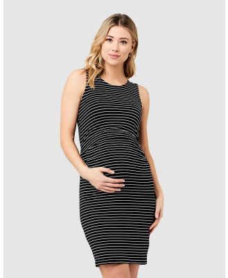 Ripe Maternity - Mia Sleeveless Nursing Dress - Dresses (Black / Flint) Mia Sleeveless Nursing Dress