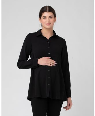 Ripe Maternity - Tina Peplum Shirt - Tops (Black) Tina Peplum Shirt
