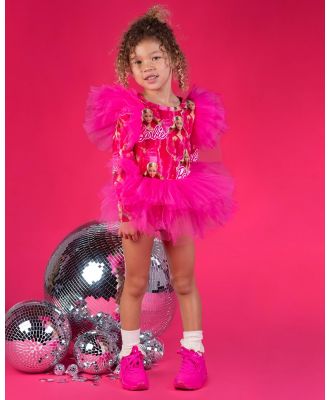 Rock Your Kid - Barbie Girl Leotard   ICONIC EXCLUSIVE   Kids - Bodysuits (Hot Pink) Barbie Girl Leotard - ICONIC EXCLUSIVE - Kids