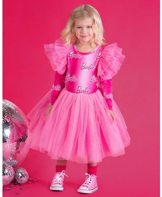 Rock Your Kid - Barbie Icon Ruffle Circus Dress   ICONIC EXCLUSIVE   Babies Kids - Dresses (Hot Pink) Barbie Icon Ruffle Circus Dress - ICONIC EXCLUSIVE - Babies-Kids