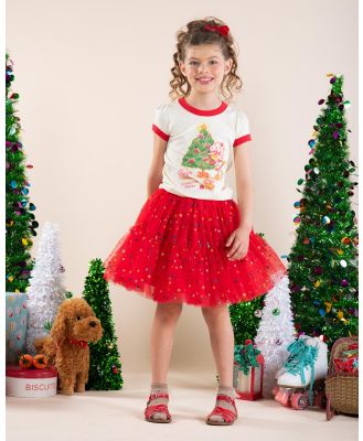 Rock Your Kid - Christmas Celebration Tulle Skirt   Kids - Skirts (Red) Christmas Celebration Tulle Skirt - Kids