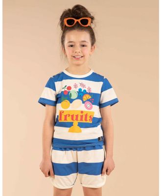 Rock Your Kid - Fruits T Shirt   Kids Teens - T-Shirts & Singlets (Blue & Cream Stripe) Fruits T-Shirt - Kids-Teens