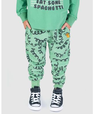 Rock Your Kid - Fusilli Track Pants   Kids Teens - Sweatpants (Green Washed) Fusilli Track Pants - Kids-Teens