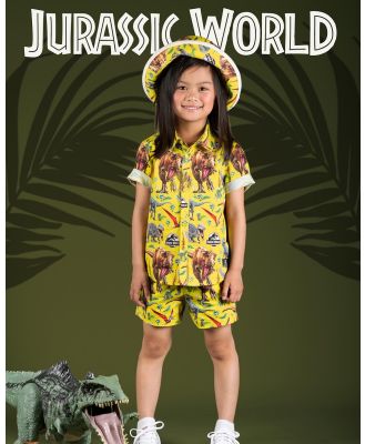 Rock Your Kid - JURASSIC Yellow Prehistoric Short Sleeve  Shirt   Kids - Shirts & Polos (Multi) JURASSIC Yellow Prehistoric Short Sleeve  Shirt - Kids