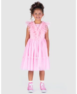 Rock Your Kid - Pink Heart Tulle Party Dress   Kids Teens - Dresses (Light Pink) Pink Heart Tulle Party Dress - Kids-Teens