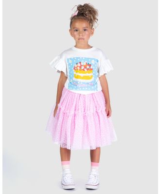 Rock Your Kid - Pink Polka Dot Tulle Skirt   Babies Kids - Skirts (Pink) Pink Polka Dot Tulle Skirt - Babies-Kids