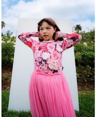Rock Your Kid - Rose Garden Circus Dress   Kids - Printed Dresses (Pink Floral) Rose Garden Circus Dress - Kids