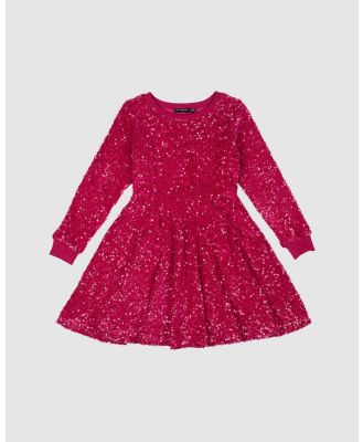 Rock Your Kid - Sequin Waisted Dress   Kids Teens - Dresses (Hot Pink) Sequin Waisted Dress - Kids-Teens