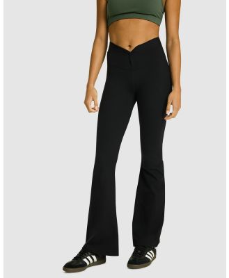 Rockwear - Luxesoft Twist Flared Yoga Pants - Pants (BLACK) Luxesoft Twist Flared Yoga Pants