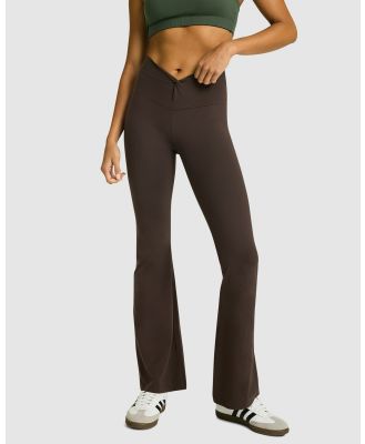 Rockwear - Luxesoft Twist Flared Yoga Pants - Pants (CHOCOLATE) Luxesoft Twist Flared Yoga Pants
