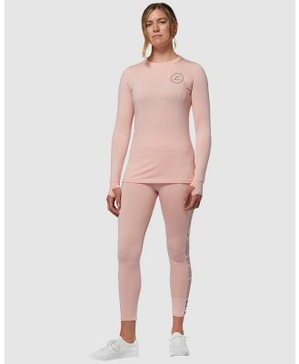 ROJO Outerwear - Living Best Life Crew Neck Top - All base Layers (Pink) Living Best Life Crew Neck Top
