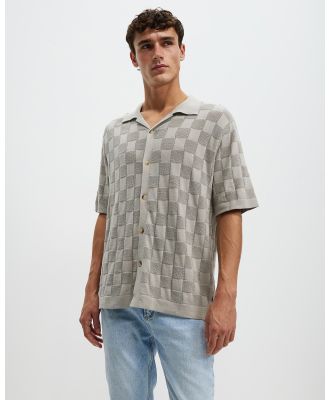 Rolla's - Checker Knit Shirt - Shirts & Polos (Coconut) Checker Knit Shirt