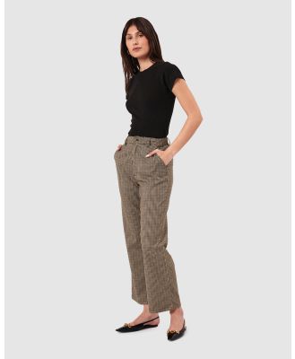 Rolla's - Heidi Check Pant - Pants (Brown) Heidi Check Pant