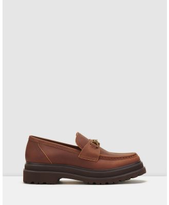 Rollie - Loafer Step Shoe - Dress Shoes (Brown) Loafer Step Shoe