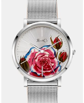 Rose & Coy - Art Series Skull & Rose Watch - Watches (Silver) Art Series Skull & Rose Watch