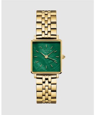 Rosefield - The Boxy XS   Gold With Green Dial - Watches (Gold) The Boxy XS - Gold With Green Dial