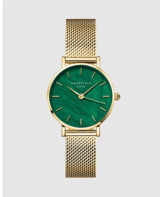 Rosefield - The Small Edit   Gold Mesh With Green Dial - Watches (Gold) The Small Edit - Gold Mesh With Green Dial