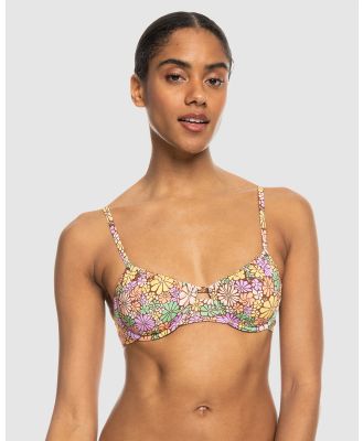 Roxy - All About Sol   Underwired Separate Top For Women - Bikini Tops (ROOT BEER ALL ABOUT SOL MINI) All About Sol   Underwired Separate Top For Women