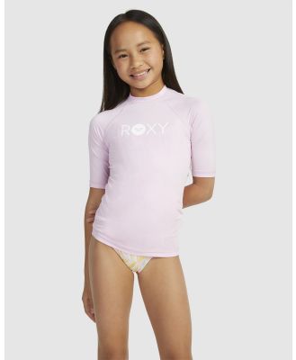 Roxy - Girls 6 16 Essential Short Sleeve Upf 50 Surf T Shirt - Swimwear (PIROUETTE) Girls 6 16 Essential Short Sleeve Upf 50 Surf T Shirt