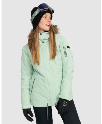 Roxy - Meade   Technical Snow Jacket For Women - Snow Sports (CAMEO GREEN) Meade   Technical Snow Jacket For Women