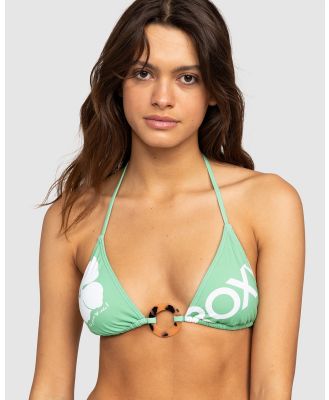 Roxy - Og Roxy   Tiki Tri Bikini Top For Women - Bikini Tops (ZEPHYR GREEN OG ROXY SMALL) Og Roxy   Tiki Tri Bikini Top For Women