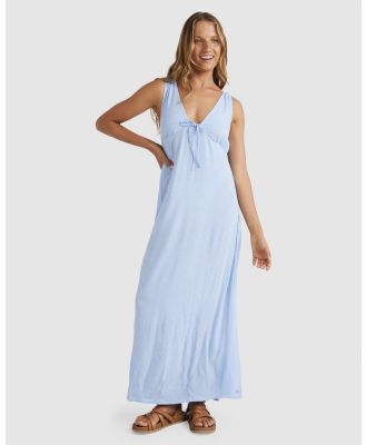 Roxy - Pearl Moonlight   Midi Slip Dress For Women - Dresses (BEL AIR BLUE CONFETTI DREAMS) Pearl Moonlight   Midi Slip Dress For Women