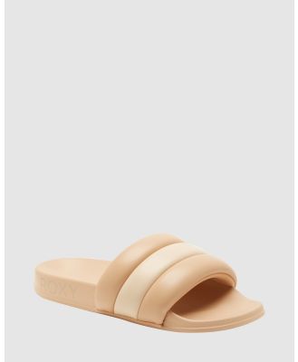 Roxy - Puff It   Sandals For Women - Flats (BEIGE) Puff It   Sandals For Women