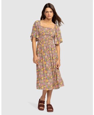 Roxy - Tropical Sunshine   Midi Dress For Women - Dresses (ROOT BEER ALL ABOUT SOL MINI) Tropical Sunshine   Midi Dress For Women