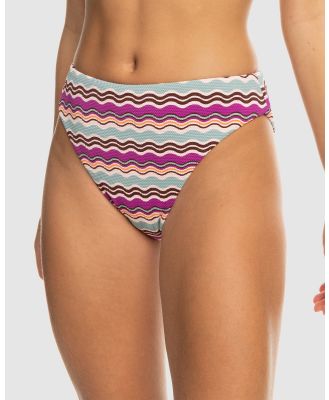 Roxy - Womens Flowy Mood Mid Waist Bikini Bottoms - Bikini Bottoms (PALE DOGWOOD FLOWY MOOD) Womens Flowy Mood Mid Waist Bikini Bottoms