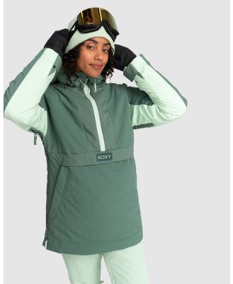 Roxy - Womens Radiant Lines Overhead Technical Snow Jacket - Snow Sports (DARK FOREST) Womens Radiant Lines Overhead Technical Snow Jacket