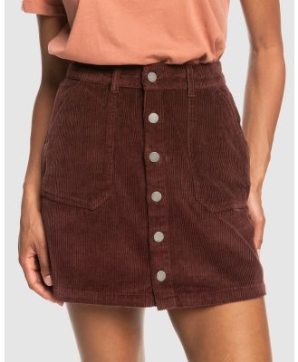 Roxy - Womens Silent River Mini Skirt - Skirts (BITTER CHOCOLATE) Womens Silent River Mini Skirt