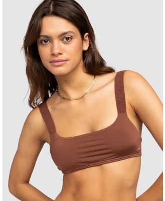 Roxy - Womens Silky Island Bralette Bikini Top - Bikini Tops (ROOT BEER) Womens Silky Island Bralette Bikini Top