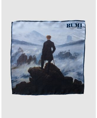 RUMI - Wanderer above the Sea of Fog - Pocket Squares (Blue, orange, yellow, red, navy) Wanderer above the Sea of Fog