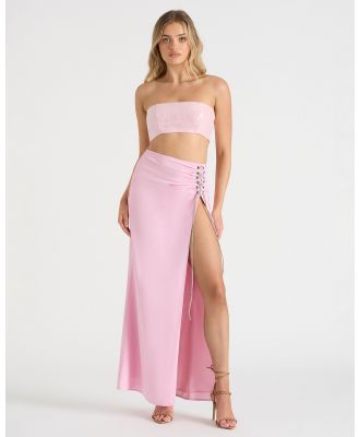 Runaway the Label - The Draped Skirt - Skirts (Pink) The Draped Skirt