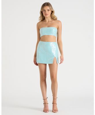 Runaway the Label - The Sequin Skirt - Skirts (Aqua) The Sequin Skirt