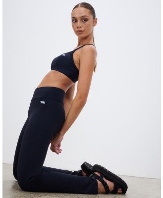 Running Bare - High Rise Yoga Pants - Track Pants (Black) High Rise Yoga Pants