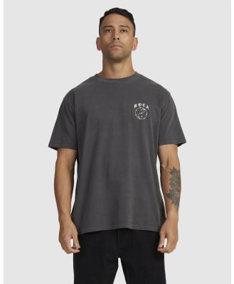 RVCA - Lax   Relaxed T Shirt For Men - Tops (WASHED BLACK) Lax   Relaxed T Shirt For Men