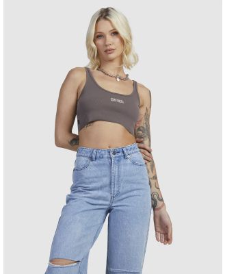 RVCA - Old Rvca Cropped   Vest For Women - Cropped tops (IRON) Old Rvca Cropped   Vest For Women