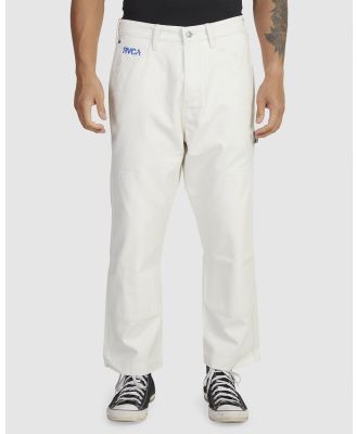 RVCA - Painters   Straight Leg Painters Trousers For Men - Pants (EGGSHELL) Painters   Straight Leg Painters Trousers For Men